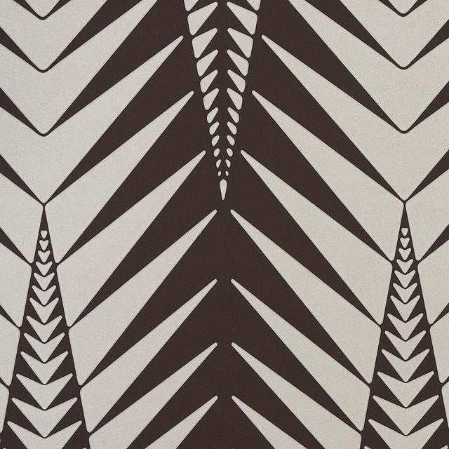 Abstract Sample - Schumacher x Neisha Crosland Zebra Wallpaper in Brown Silver For Sale - Image 3 of 5