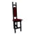 Antique Victorian Jacobean Revival High-Back Bobbin Turned Chair With Crimson Velvet For Sale