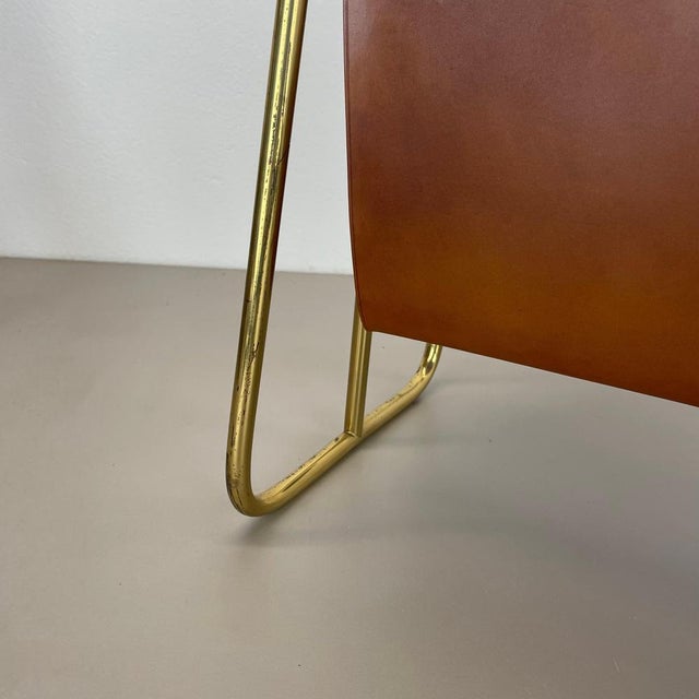 Brass and Leather Model 274 Magazine Holder from Carl Auböck, Austria, 1950s For Sale - Image 13 of 18
