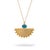 Cleopatra Sunburst Turquoise Gold Necklace For Sale - Image 10 of 10