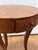 Vintage Italian Style Burl Wood Drum Side Table With Drawer and Glass Top For Sale - Image 9 of 11