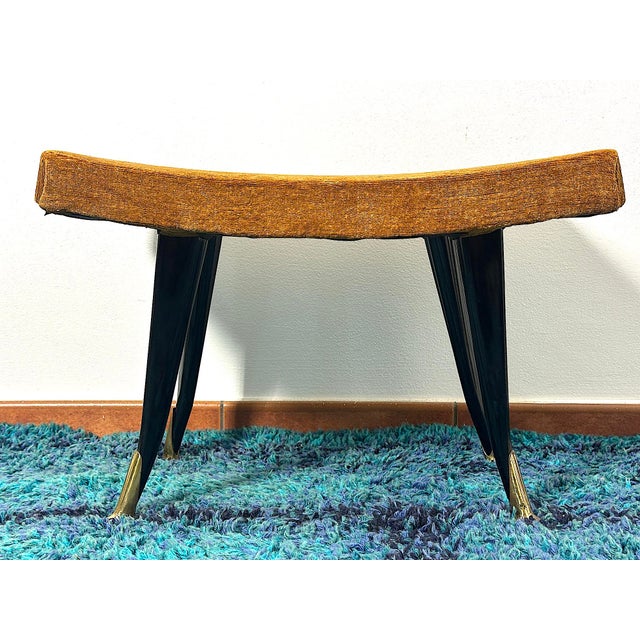 Original vintage footstool from the 1960s, Made in Italy. The footstool is Italian-made from the 1960s, completely...