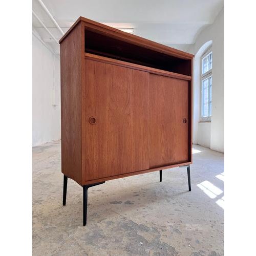 Danish Teak Wardrobe with Sliding Doors For Sale - Image 3 of 11