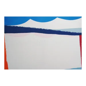 Contemporary Abstract Mixed Media on Paper Painting "A l'Horizon 02" by Guillaume Moschini