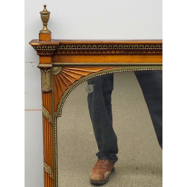 Mid 20th Century Neoclassical Style Fruitwood and Parcel Gilt Frame Ornamental Mirror For Sale In Washington DC - Image 6 of 9