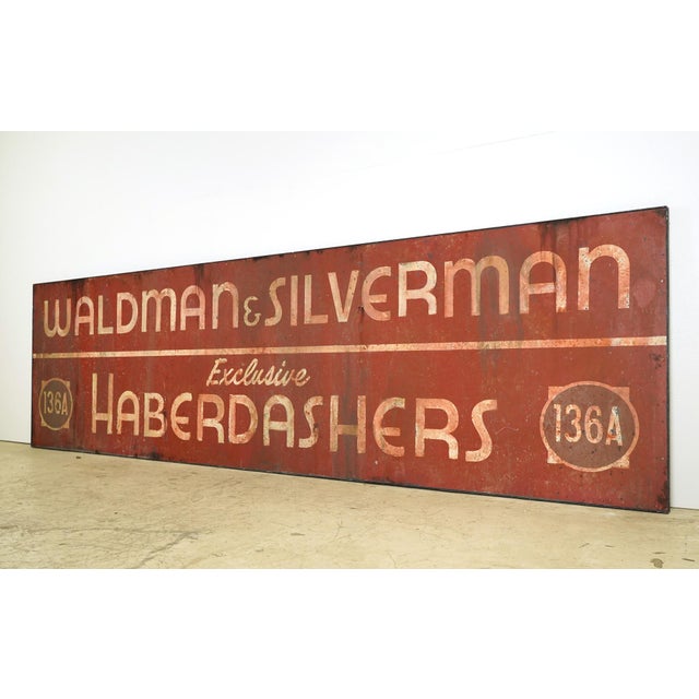 Traditional Reclaimed Waldman & Silverman Marty Supreme Movie Prop Sign For Sale - Image 3 of 10