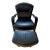Pace Collection Style Mid Century Modern Black Leather Chair & Ottoman Set For Sale