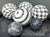 White Vintage Geometric Assorted Spheres - Set of 6 For Sale - Image 8 of 12
