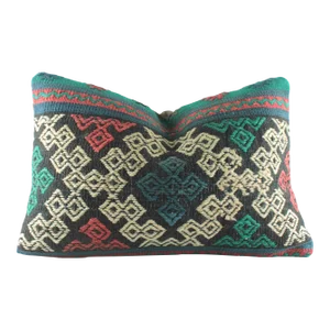 Contemporary Pillow Cover Made from Vintage Decorative Handmade Turkish Kilim Rug