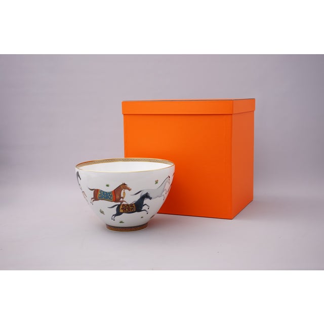 Cheval d'Orient Punch Bowl with Box from Hermès, Paris, France, 2010s For Sale - Image 8 of 8
