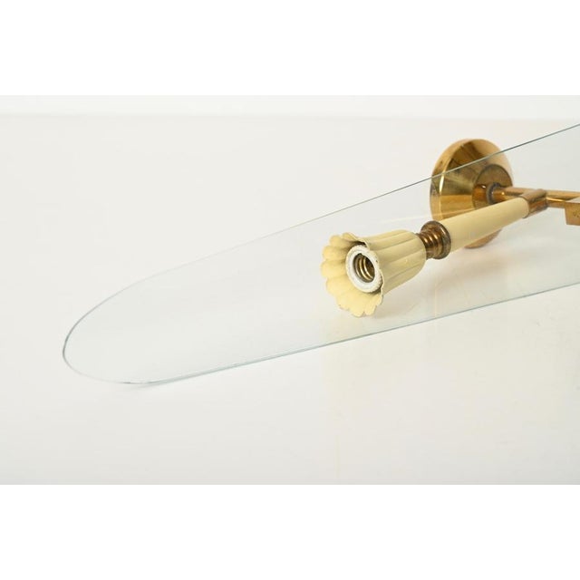 Sconces in Glass, Brass and Cream Metal from Stilnovo, Italy, 1950s, Set of 2 For Sale - Image 16 of 17