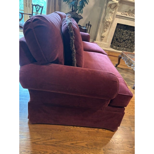 Contemporary Velvet Sofa For Sale - Image 4 of 8