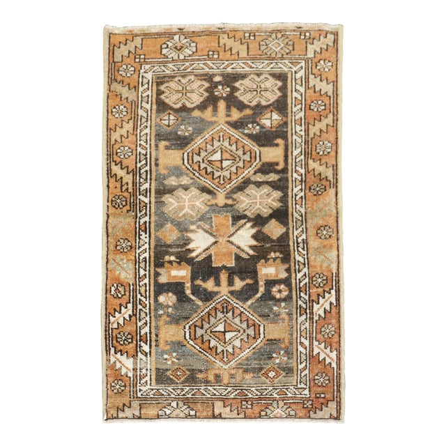 Brown Small Antique Heriz Rug rug no.j4410 For Sale
