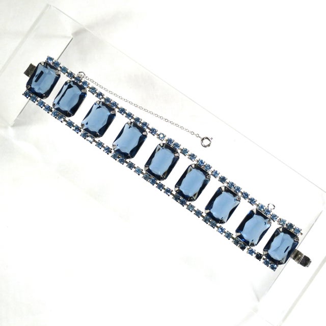 Vintage Sapphire Crystal Bracelet 1960s For Sale In Orlando - Image 6 of 9