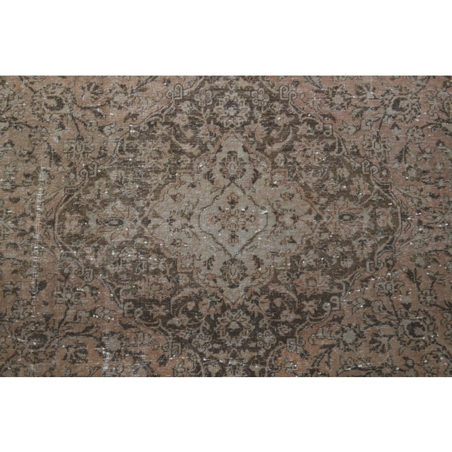 Textile 1970s Vintage Persian Handknotted Wool Orange Oversize Area Rug For Sale - Image 7 of 11