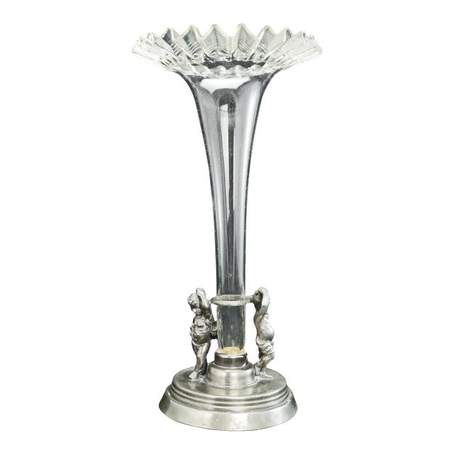 Vintage Viners Sheffield Pewter Epergne With Children For Sale