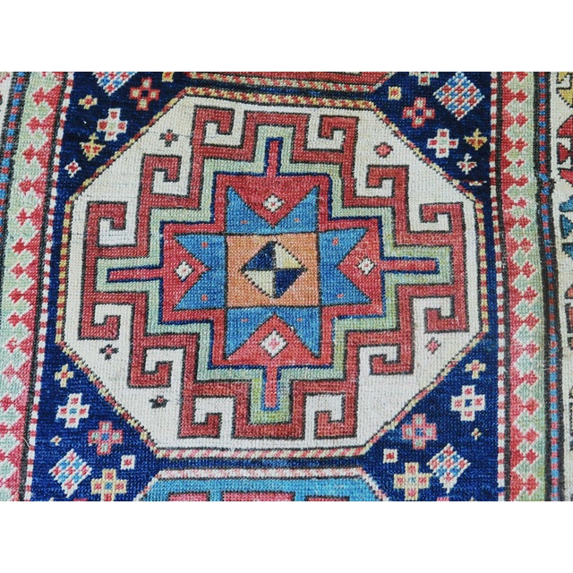 1900 - 1909 Antique Caucasian Runner Rug. 3'6"x 9'4" For Sale - Image 5 of 12