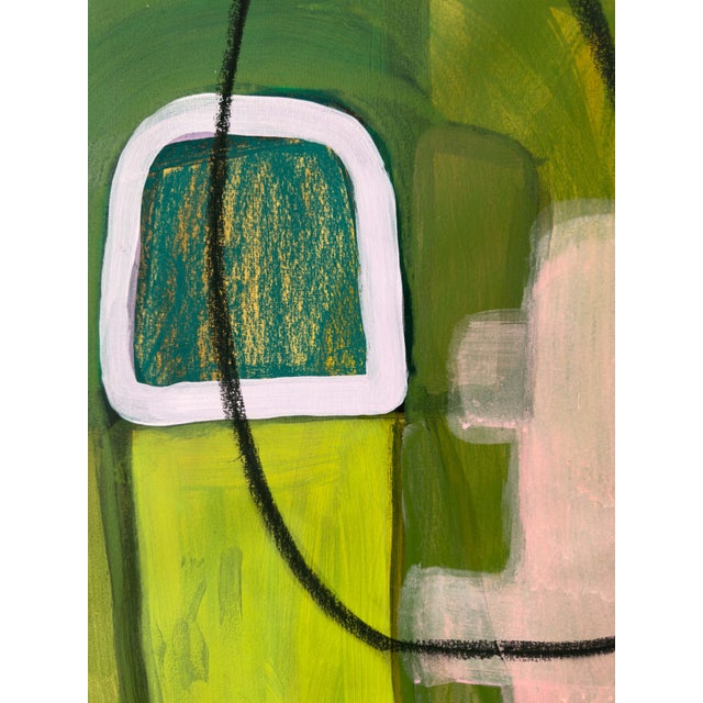 Green Five Studies in Balance Acrylic Painting For Sale - Image 8 of 9