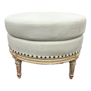 1920s French Louis XVI Style Ottoman or Pouf