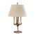 Silverplate Candelabra Lamp With Pleated Shade For Sale