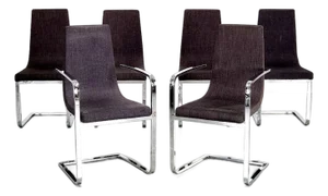 Set 6 Calligaris Cruiser Cantilever Dining Chairs