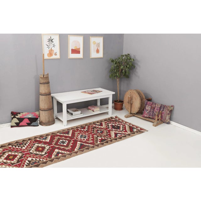 Vintage Herki Kilim Runner For Sale In Los Angeles - Image 6 of 7