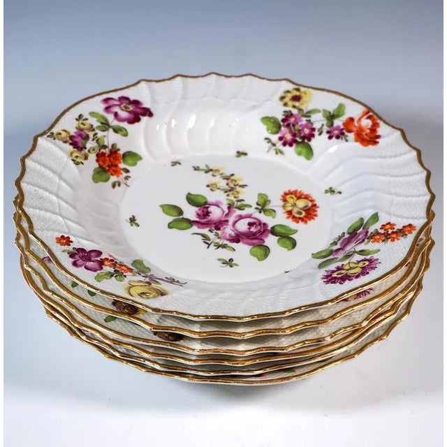 Antique Viennese Imperial Porcelain Plates, 1750, Set of 6 For Sale - Image 11 of 12