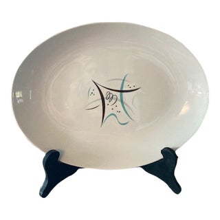 Vintage 1960s Kukura Ware Atlantis Japan Oval Platter For Sale