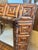 Late 20th Century Late 20th Century American Folk Art Tramp Art Carved Wood Wall Mirrors, a Pair For Sale - Image 5 of 6