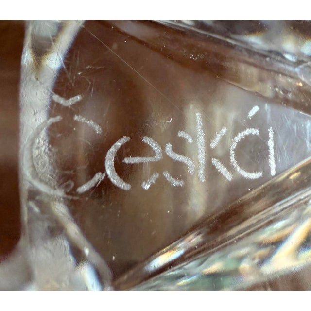 Late 20th Century Cut Crystal Bowl by Ceska. For Sale In Chicago - Image 6 of 6