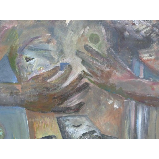 Wood 1990s Figurative Abstract Oil Painting "Pandora's Box" by Warren Fischer For Sale - Image 7 of 8