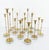 Scandinavian Candlesticks in Brass and Glass by Gunnar Ander for Ystad-Metall, Sweden, 1960s, Set of 15 For Sale - Image 10 of 11
