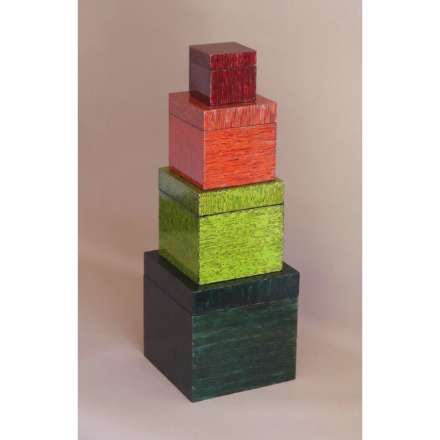 2010s XL Evergreen Lacquer Box For Sale - Image 5 of 9