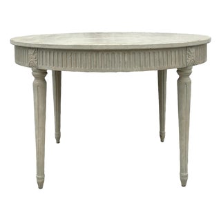 Vintage Zentique Martell Fluted Extendable Dining Table For Sale