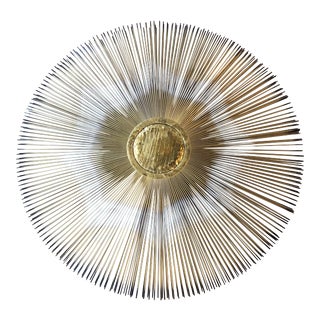 1970's Signed Casa Devall Starburst Wall Sculpture For Sale