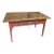 Circa 1797 Pennsylvania Farm Table With Original Red Brick Paint For Sale