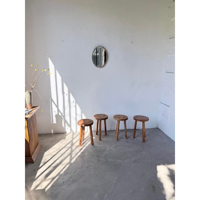 Vintage Tripod Stools, 1950s, Set of 4 For Sale - Image 6 of 18