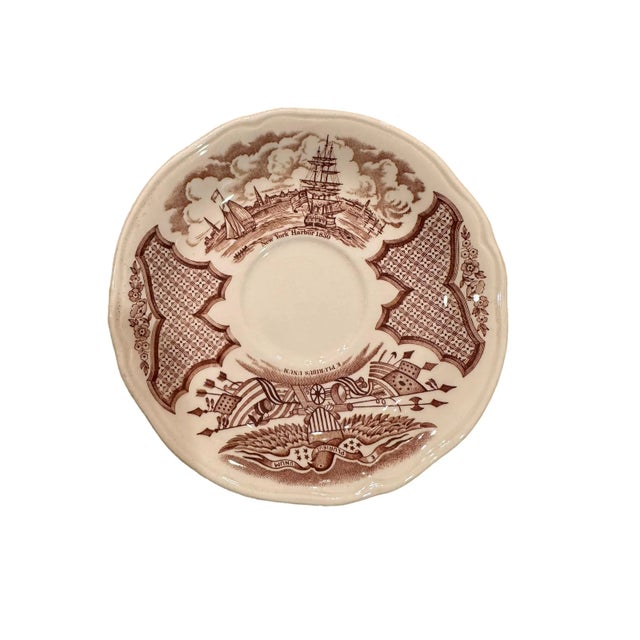 Vintage Alfred Meakin Staffordshire Fair Winds The Friendship of Salem Tea Set for Ten- 22 Pieces For Sale - Image 9 of 12