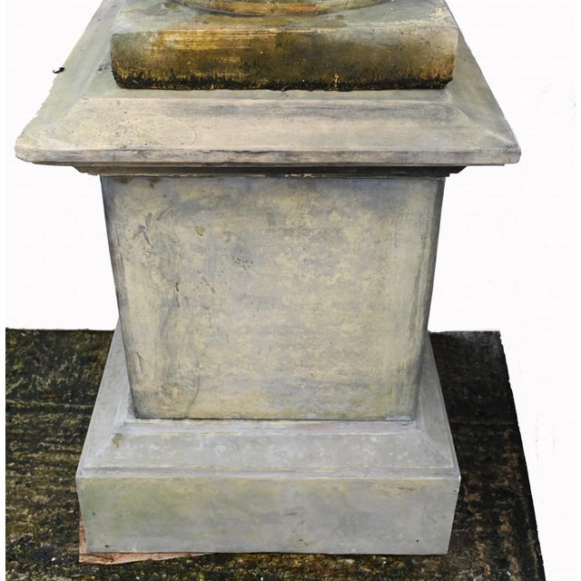 Classical English Amphora Stone Garden Vases, Set of 2 For Sale - Image 9 of 18