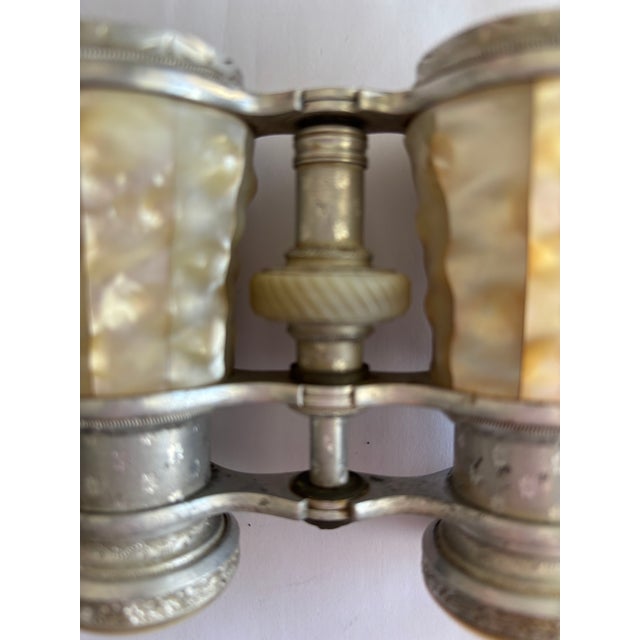 Victorian Antique Mother-of-Pearl Opera Glasses, Silver-Plated, C. 1900 For Sale - Image 3 of 8