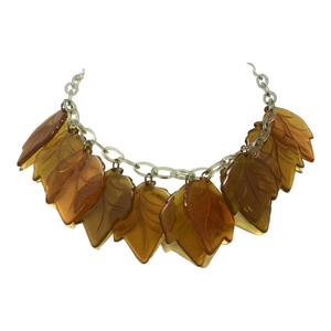 Antique Bakelite Autumn Leaves Necklace