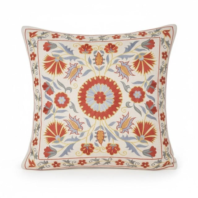 New Hand-Embroidered 100% Silk Cushion Cover – Authentic Uzbek Textile Art Elevate your home décor with this exquisite...