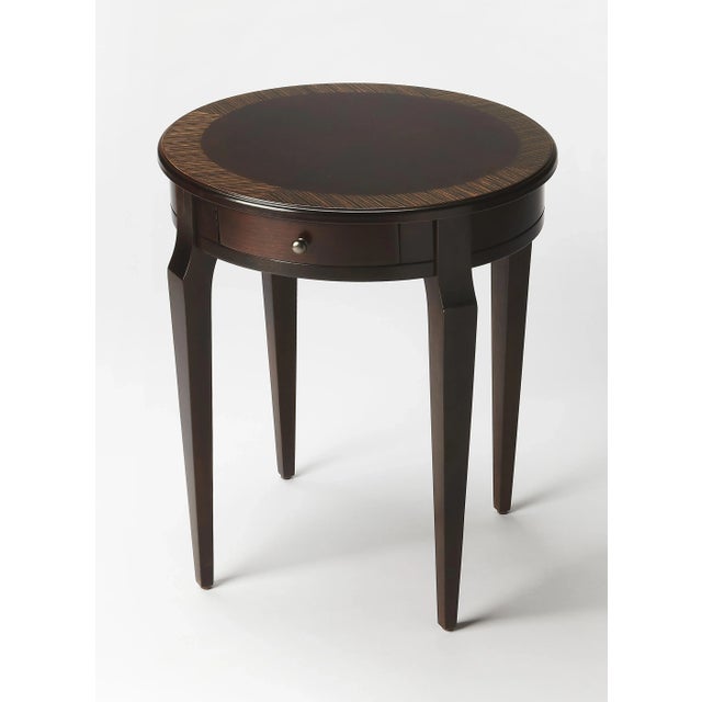 Traditional Archer 1 Drawer Side Table, Darker Brown For Sale - Image 3 of 3