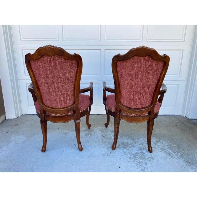 Exceptional workmanship and attention to detail is noted in these high end head dining chairs that can also be a lovely...