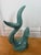 Vintage Haeger Aqua Green Ceramic Flying Fish Statue. Haeger label on the bottom