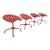 Vintage Metal Tractor Stools- Set of 4 For Sale