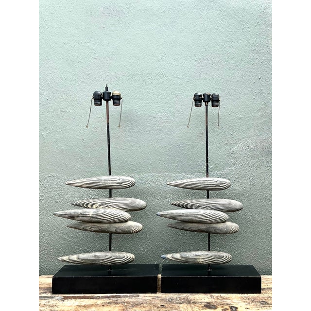 Vintage Original Postmodern Fish Lamps - A Pair For Sale In West Palm - Image 6 of 12