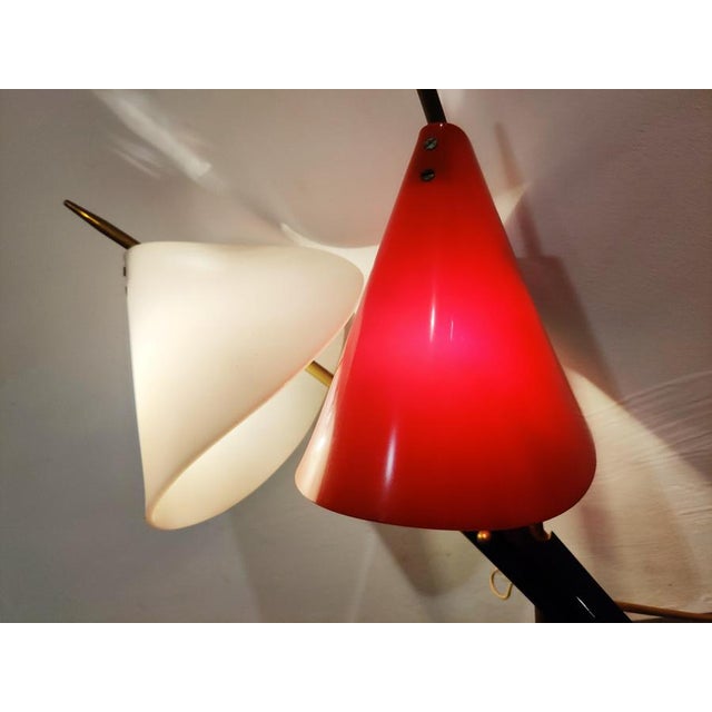 Red Mid-Century Italian Colored Wall Light, 1950s For Sale - Image 8 of 12