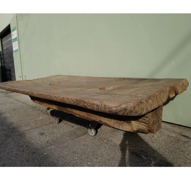 Wood Vintage X-Large Original Indian Wood Naga Table For Sale - Image 7 of 12