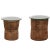 19th Century Rustic Wood Mortar and Glass Top Side Tables - a Pair For Sale - Image 10 of 10